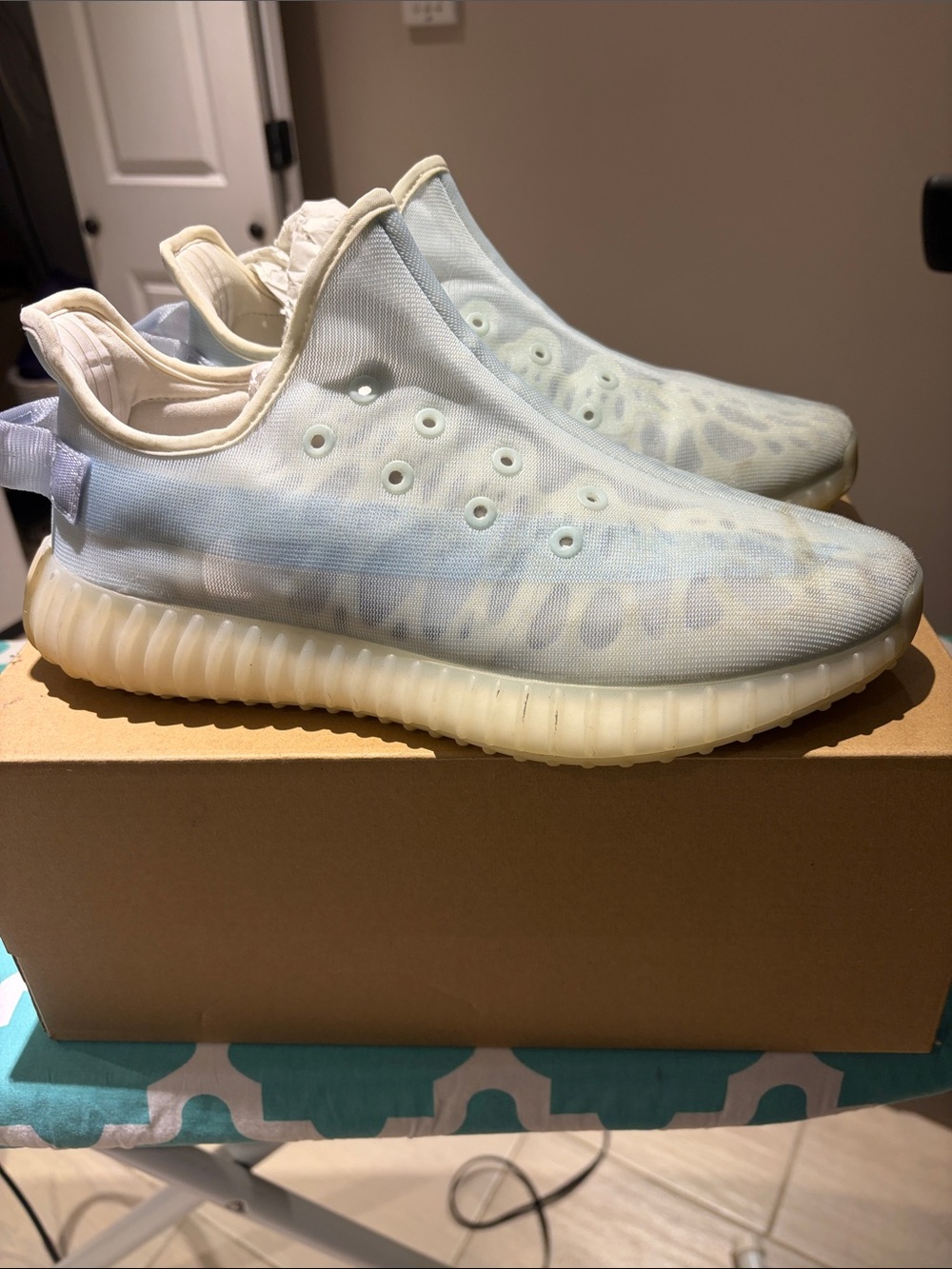 Adidas Yeezy Sneakers in Pale Blue